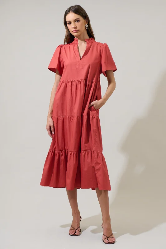 Amayah Tiered Midi Dress