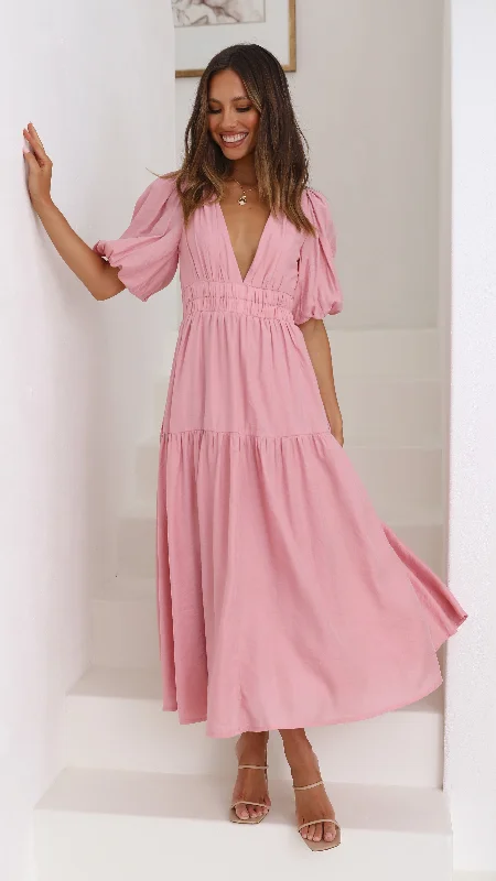 Erin Midi Dress - Soft Pink