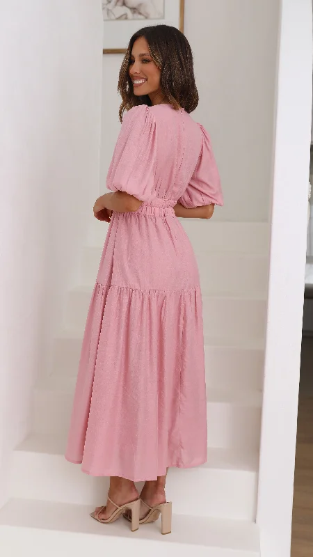 Erin Midi Dress - Soft Pink