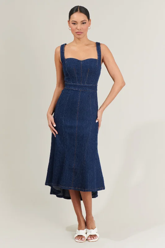 Gabriella Denim Midi Dress