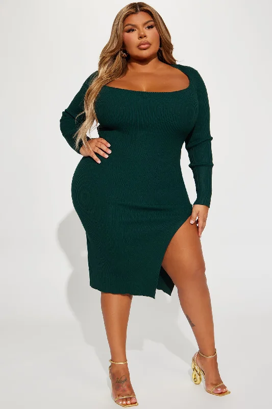 Reverie Attitude Midi Dress - Green