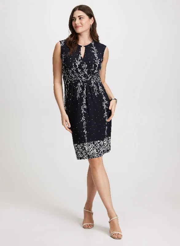 Sheath Dress With Keyhole Detail