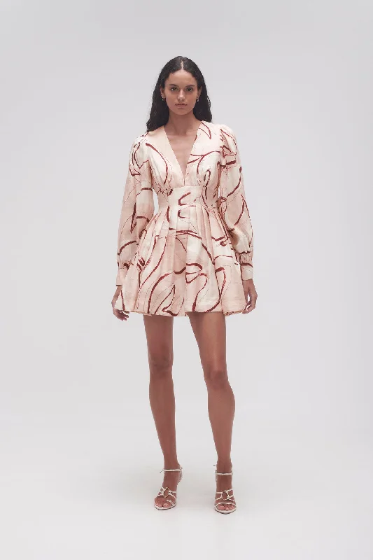 Amelia Plunge Mini Dress