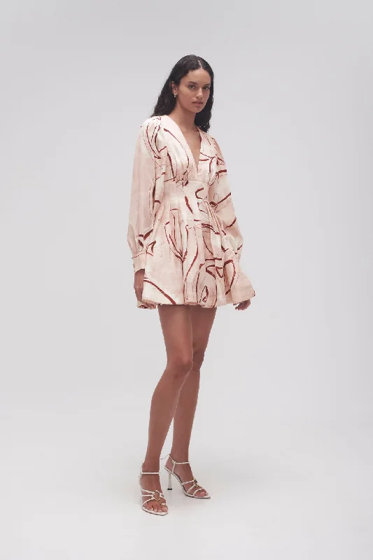 Amelia Plunge Mini Dress