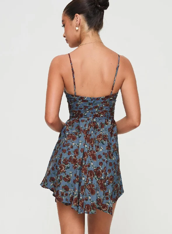 Barrett Mini Dress Blue / Floral