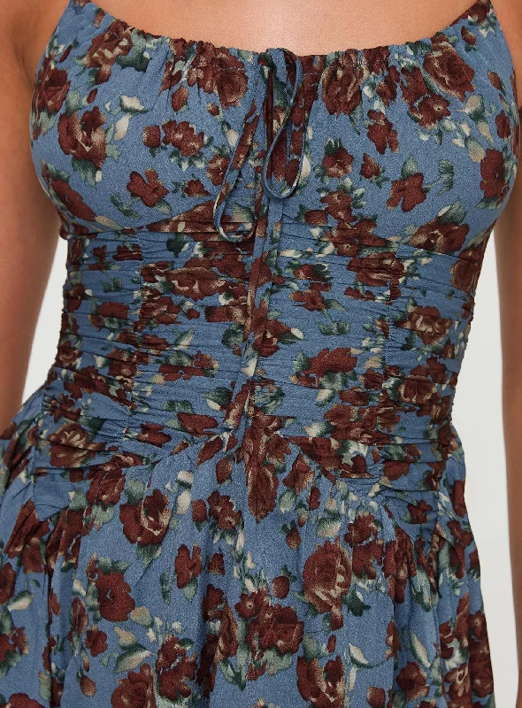 Barrett Mini Dress Blue / Floral