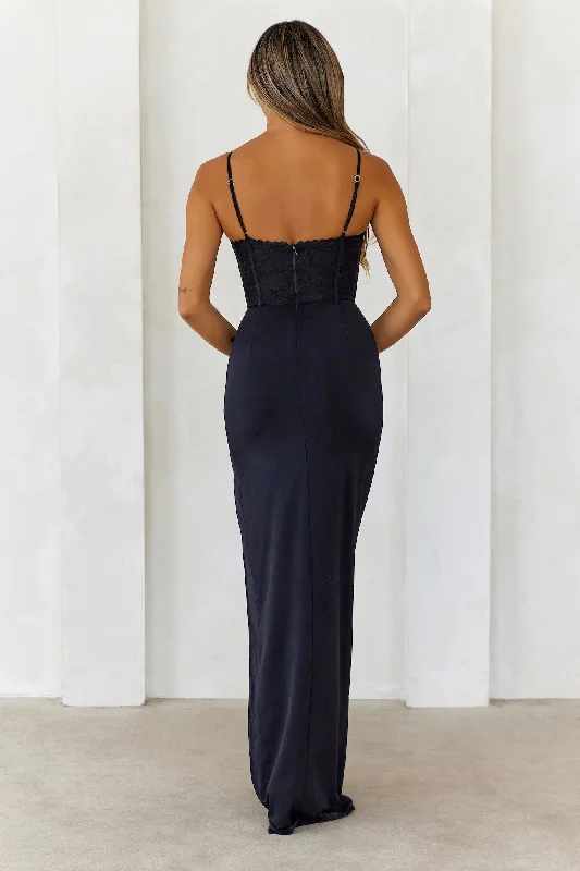 DEAR EMILIA Romantic Rendezvous Maxi Dress Black