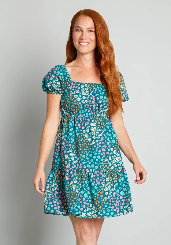 Floral Pastoral Mini Dress