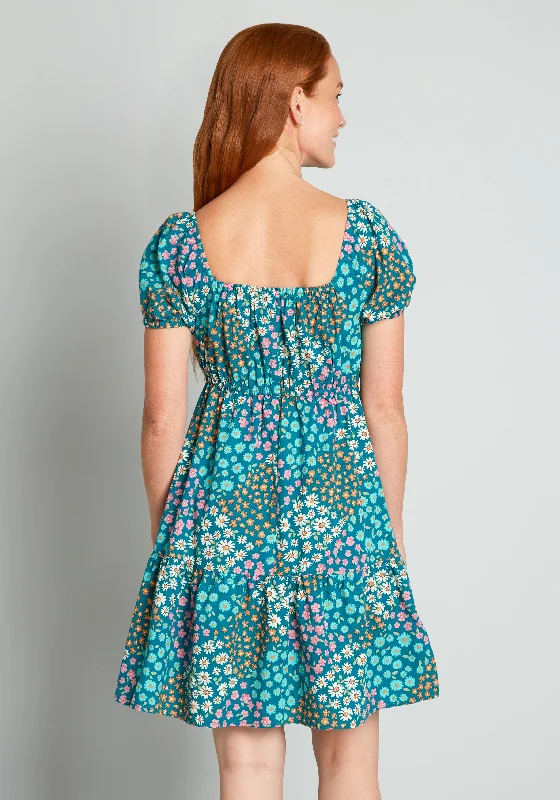 Floral Pastoral Mini Dress