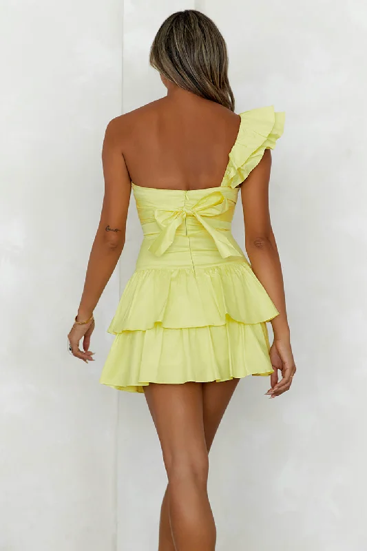 HELLO MOLLY Ruffled Out Dress Yellow