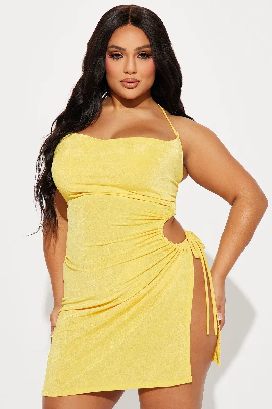 Just A Lil Vacay Mini Dress - Yellow