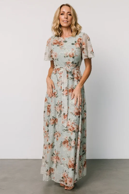 Katalaya Maxi Dress  | Sage + Gold