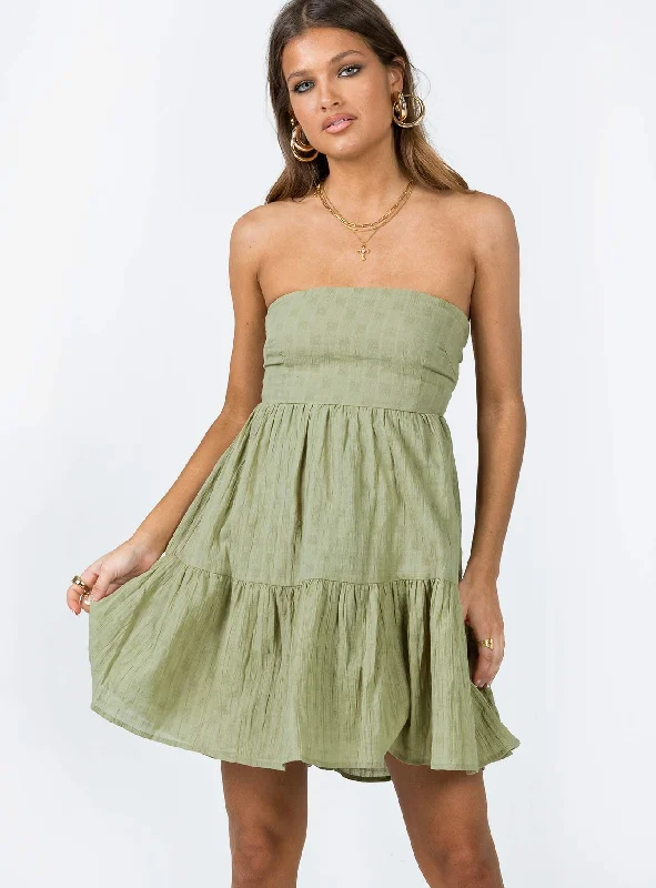 Love Affair Mini Dress Green