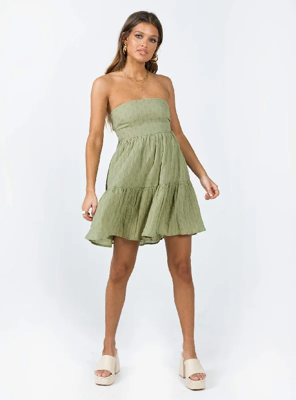 Love Affair Mini Dress Green