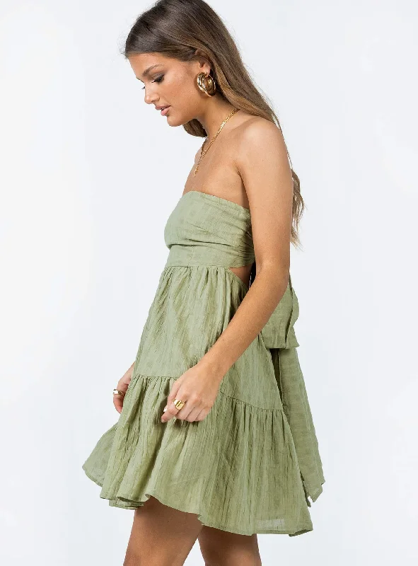 Love Affair Mini Dress Green