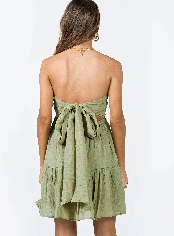 Love Affair Mini Dress Green