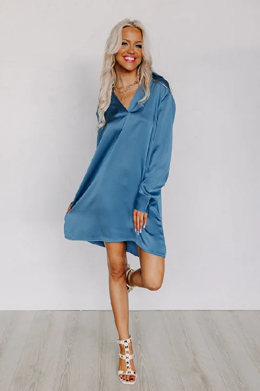 Love Crush Shift Dress in Ocean Blue