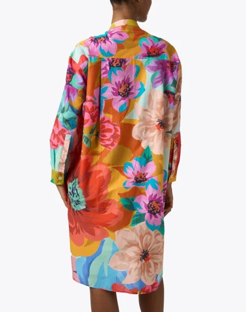 Lucia Multi Print Cotton Shirt Dress