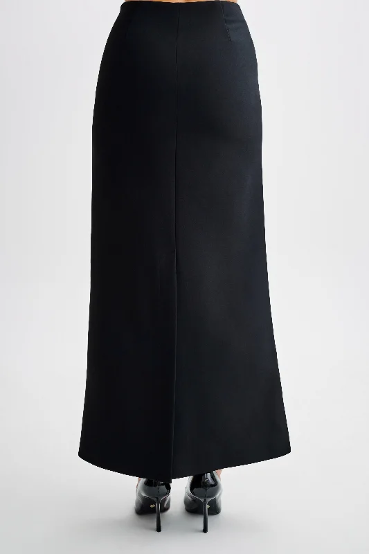 Micah Suiting Maxi Skirt - Black