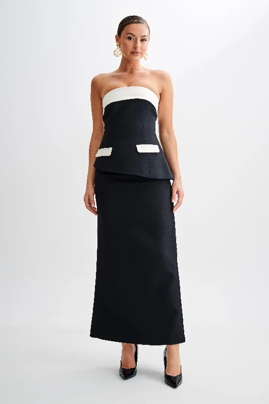 Micah Suiting Maxi Skirt - Black