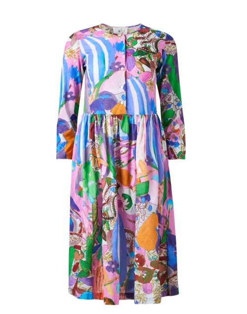 Multi Print Cotton Dress