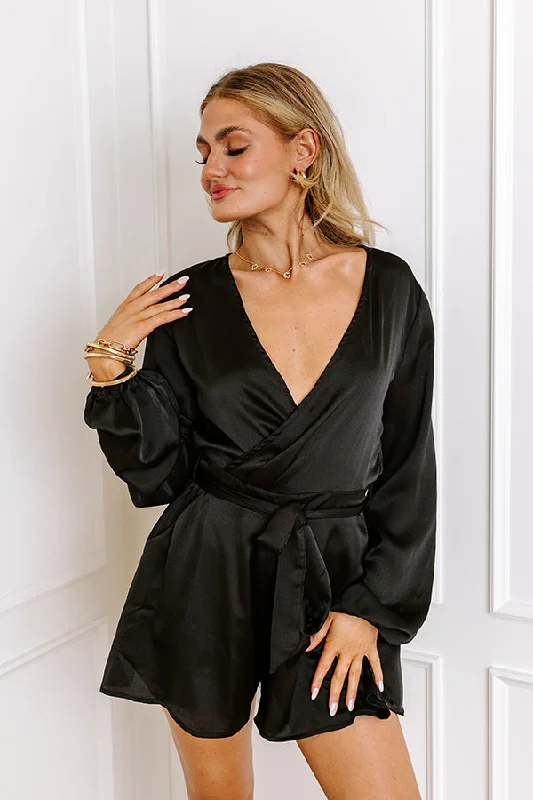 Party Dreams Romper in Black