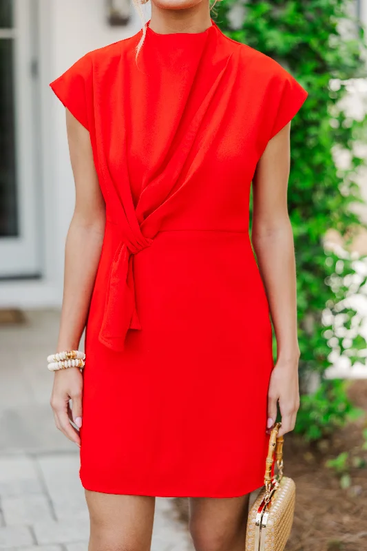 Picture It Red Cap Sleeve Dress