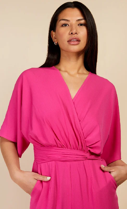 Pink Twist Detail Jumpsuit