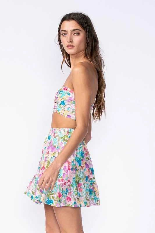 Rebecca Lavender Floral Two Piece Dress Set