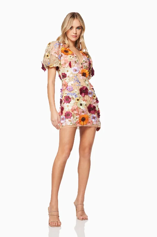 Rosalind 3D Floral Mini Dress