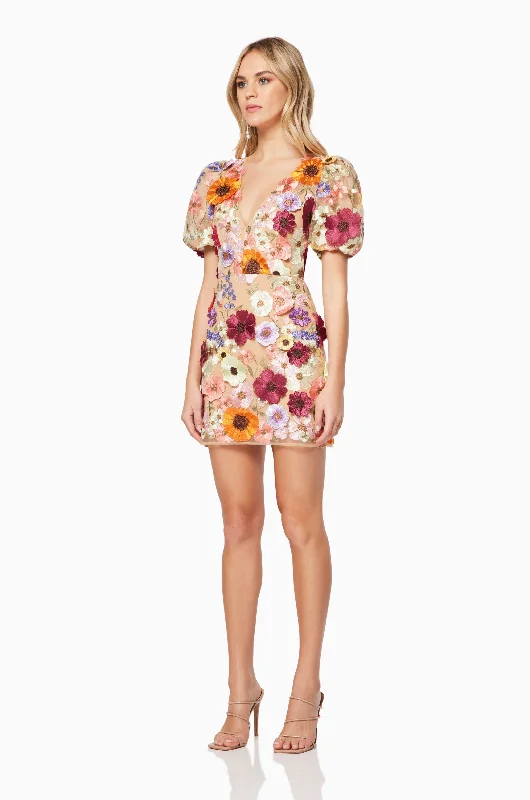 Rosalind 3D Floral Mini Dress