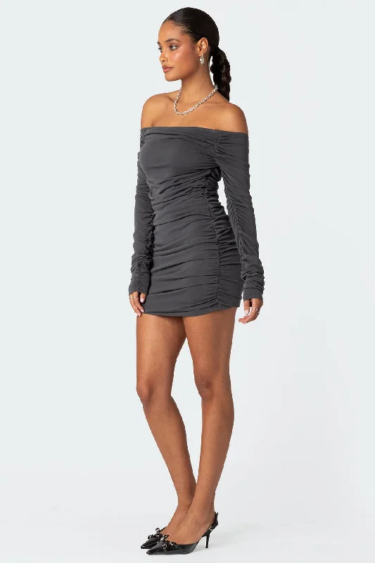 Cyra Ruched Mini Dress