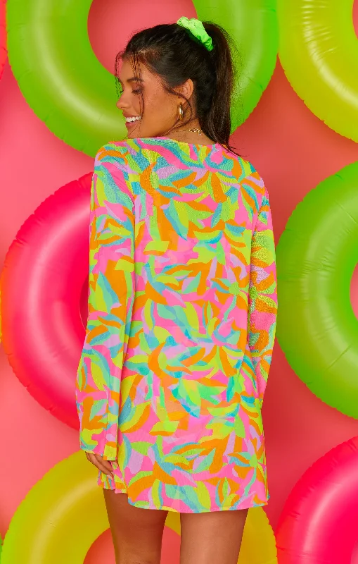 Santos Mini Cover Up ~ Neon Tropics