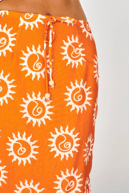 Sun Days Midi Skirt Sun Orange