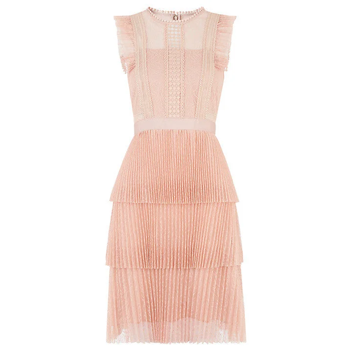 Blush Anouk Frill Pleated Lace Dress