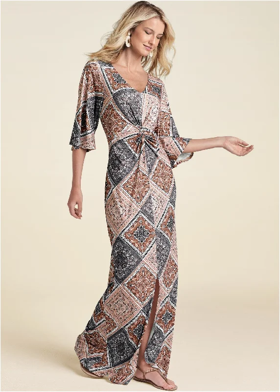 Paisley dreams maxi dress - Rust Multi