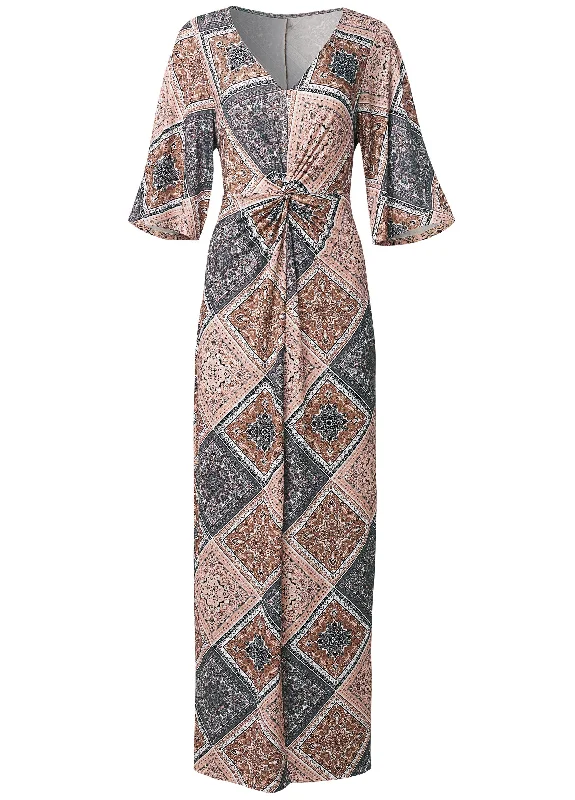 Paisley dreams maxi dress - Rust Multi