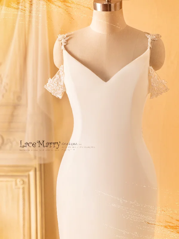 AQUENE / Romantic Dropped Back Wedding Dress