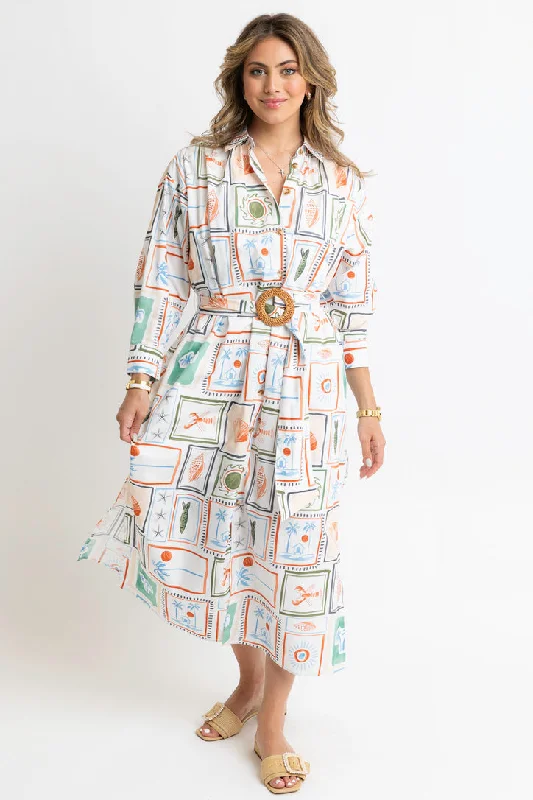 Capri Coast Shirt Dress With Belt