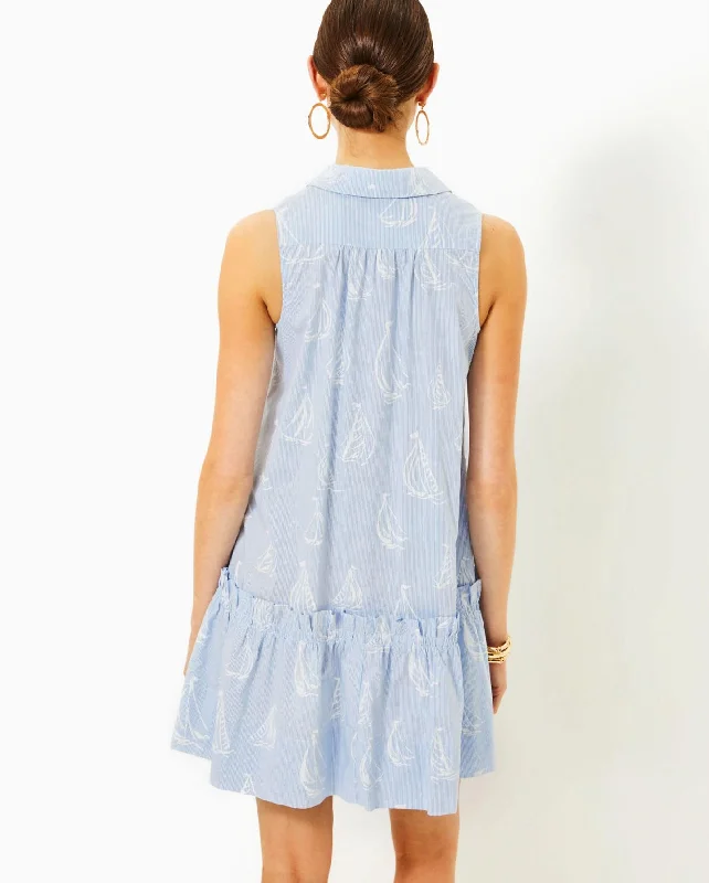 Caylinn Sleeveless Popover Shirtdress