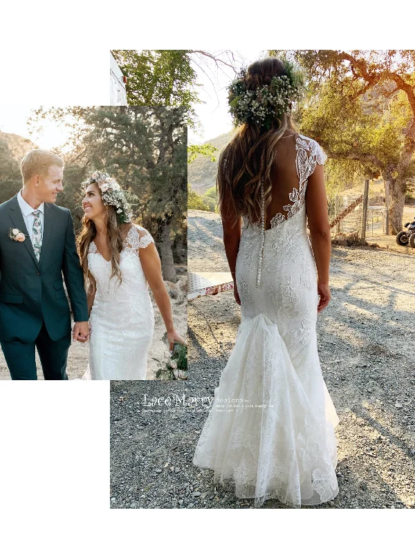 Gorgeous Wedding Dress with Amazing Sparkling Floral Appliques