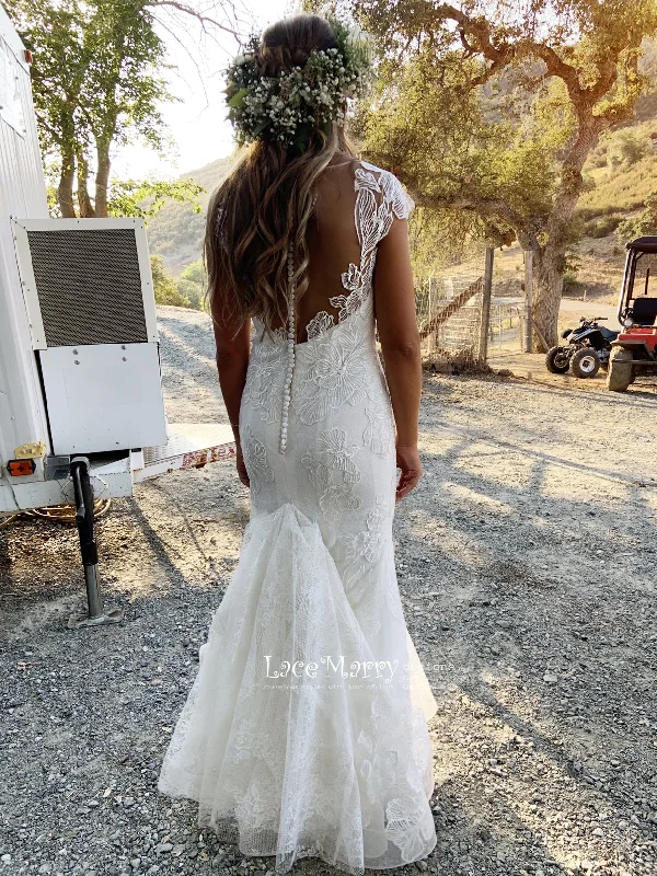 Gorgeous Wedding Dress with Amazing Sparkling Floral Appliques