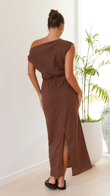 Luci Maxi Dress - Brown