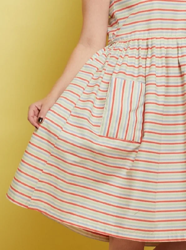 Mabel Dress - Seaside Multi Stripe