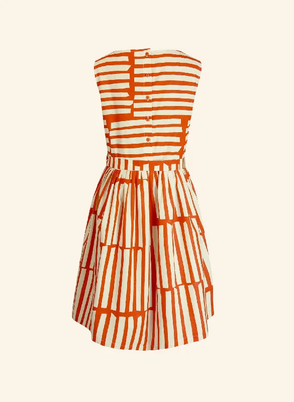 Mabel Dress - Red Box Stripe