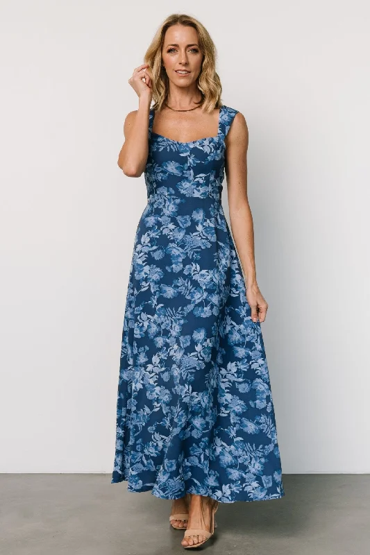 Mandy Maxi Dress | Blue Floral