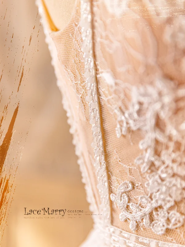 MARGOT / A Line Boho Wedding Dress