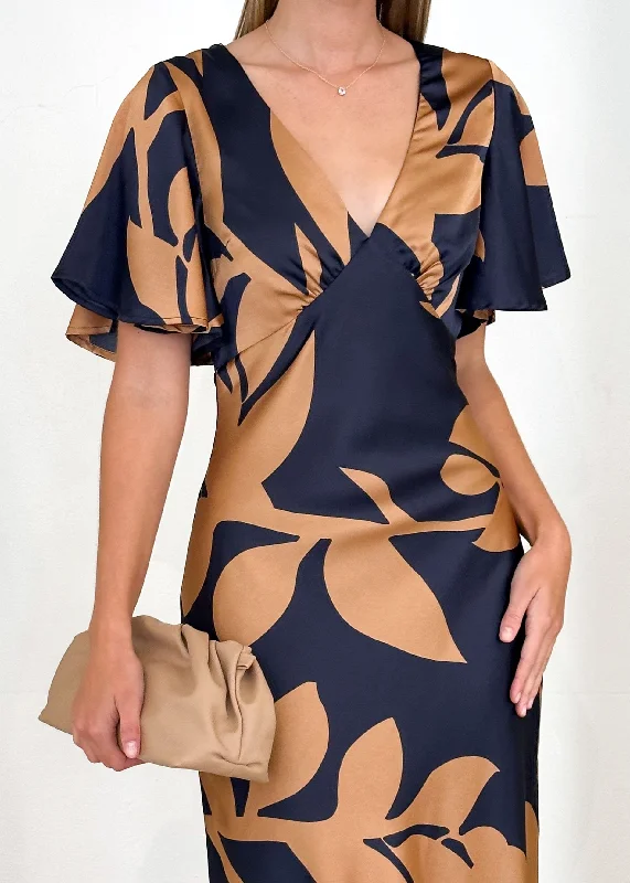 Mintoe Maxi Dress - Bronze Leaf