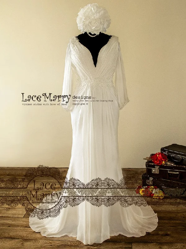 Puff Sleeve Boho Wedding Dress