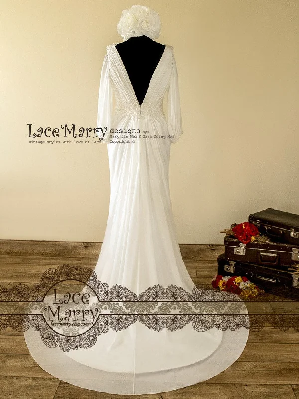 Puff Sleeve Boho Wedding Dress